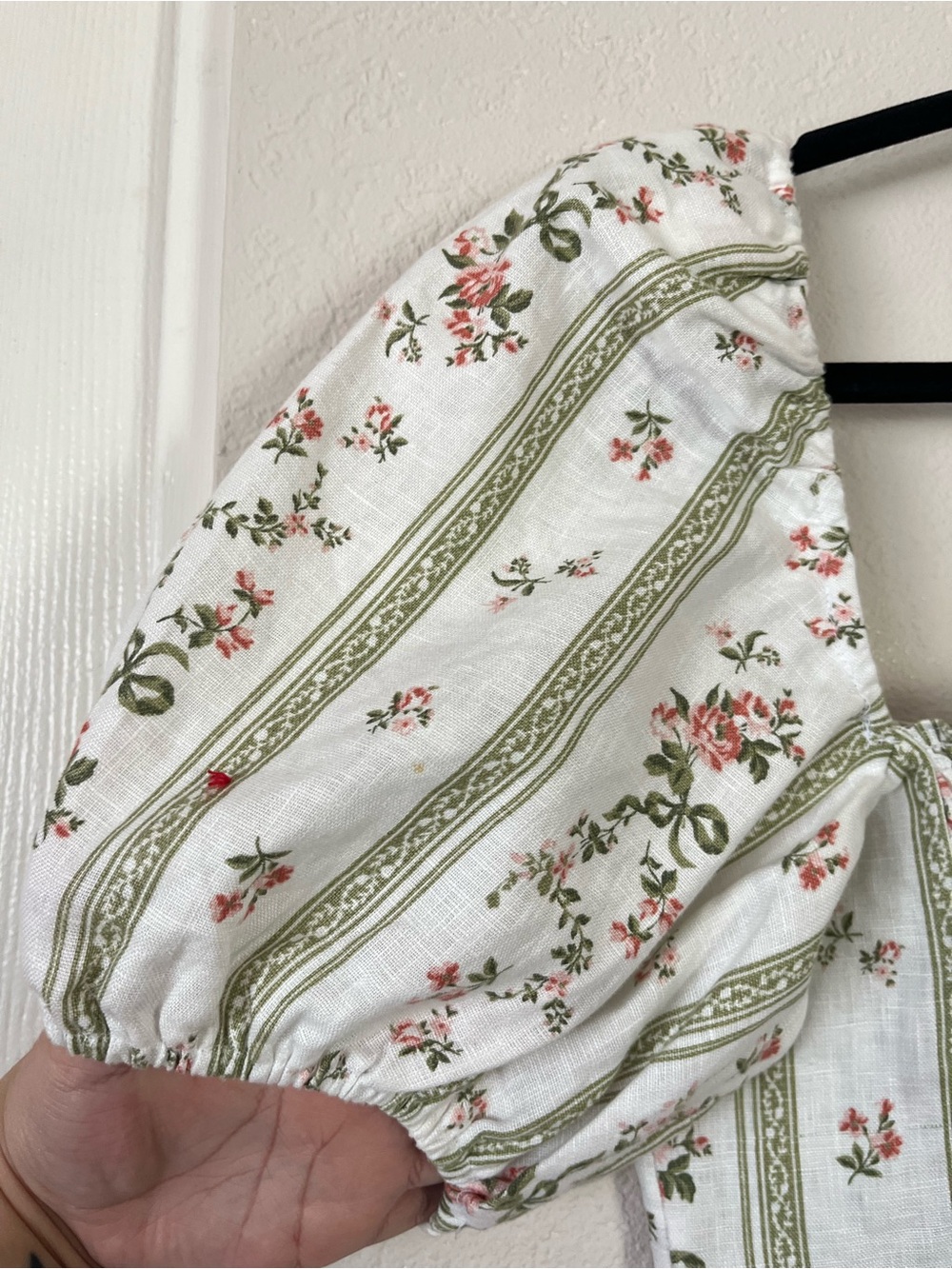 Reformation Arancini Puff Sleeve Top Heath Floral Renaissance Milkmaid Peasant - Picture 13 of 16
